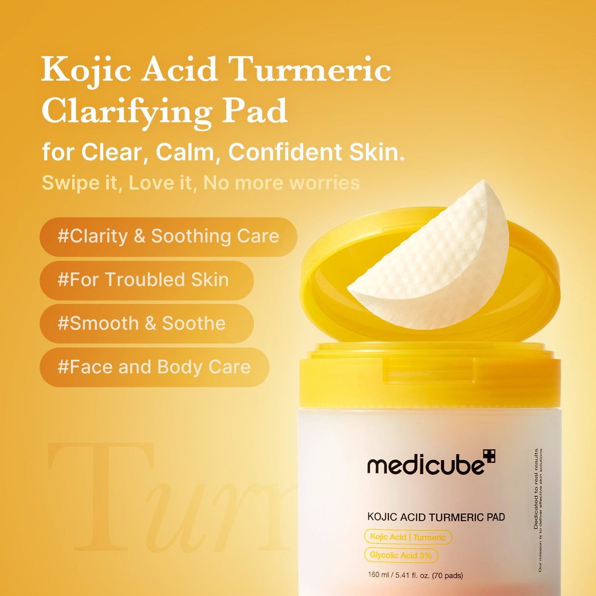 Medicube Kojic Acid Turmeric Pad — 70 Pads