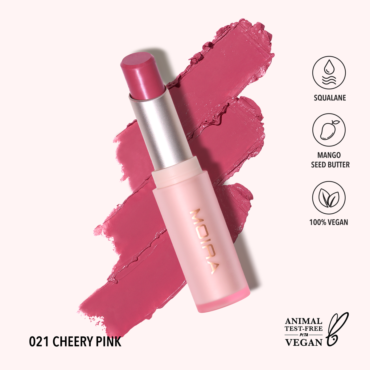 Moira Signature Lipstick - 014, Glowing Champagne