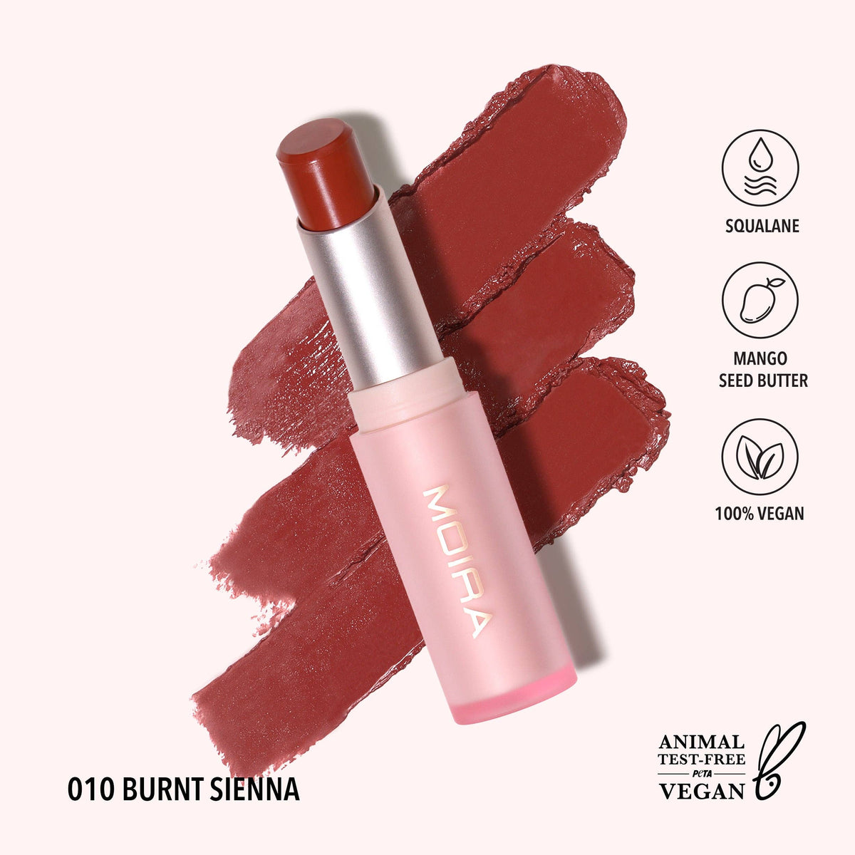 Moira Signature Lipstick - 014, Glowing Champagne