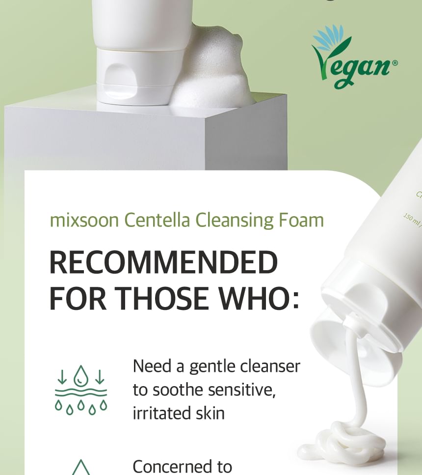 mixsoon Centella Cleansing Foam — 150 mL