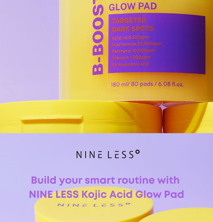 NINELESS B-Boost Kojic Acid Glow Pad — 80 Pads
