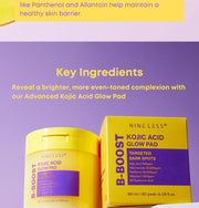 NINELESS B-Boost Kojic Acid Glow Pad — 80 Pads