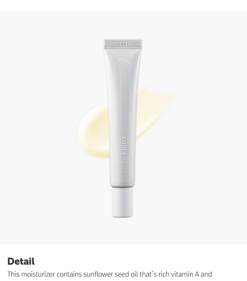 Dear, Klairs Fundamental Nourishing Eye Butter — 20 g