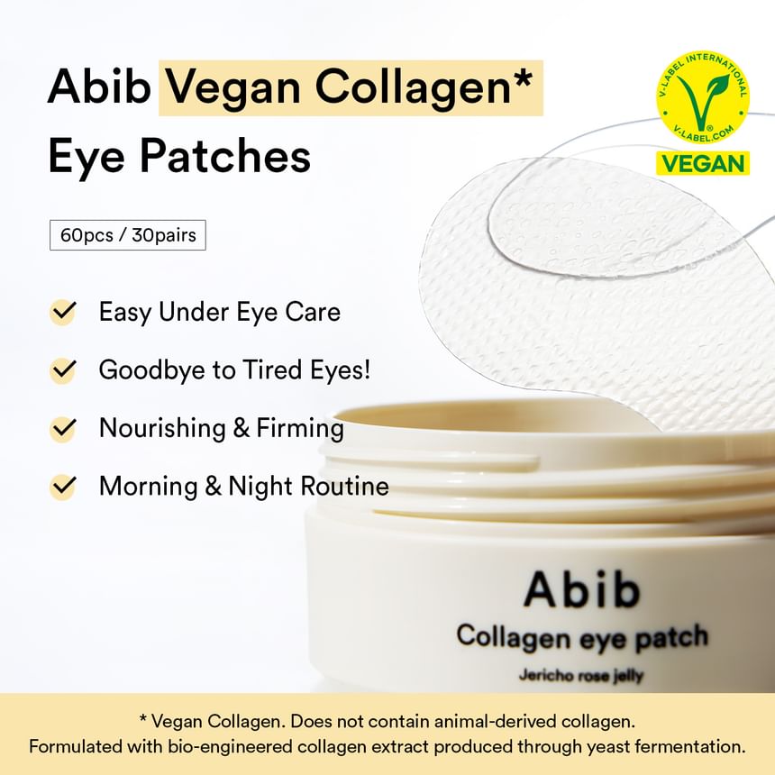 Abib Vegan Collagen Eye Patch Jericho Rose Jelly — 60 Patches