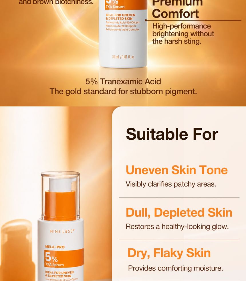 NINELESS MELA-PRO 5% TXA Serum — 30 mL