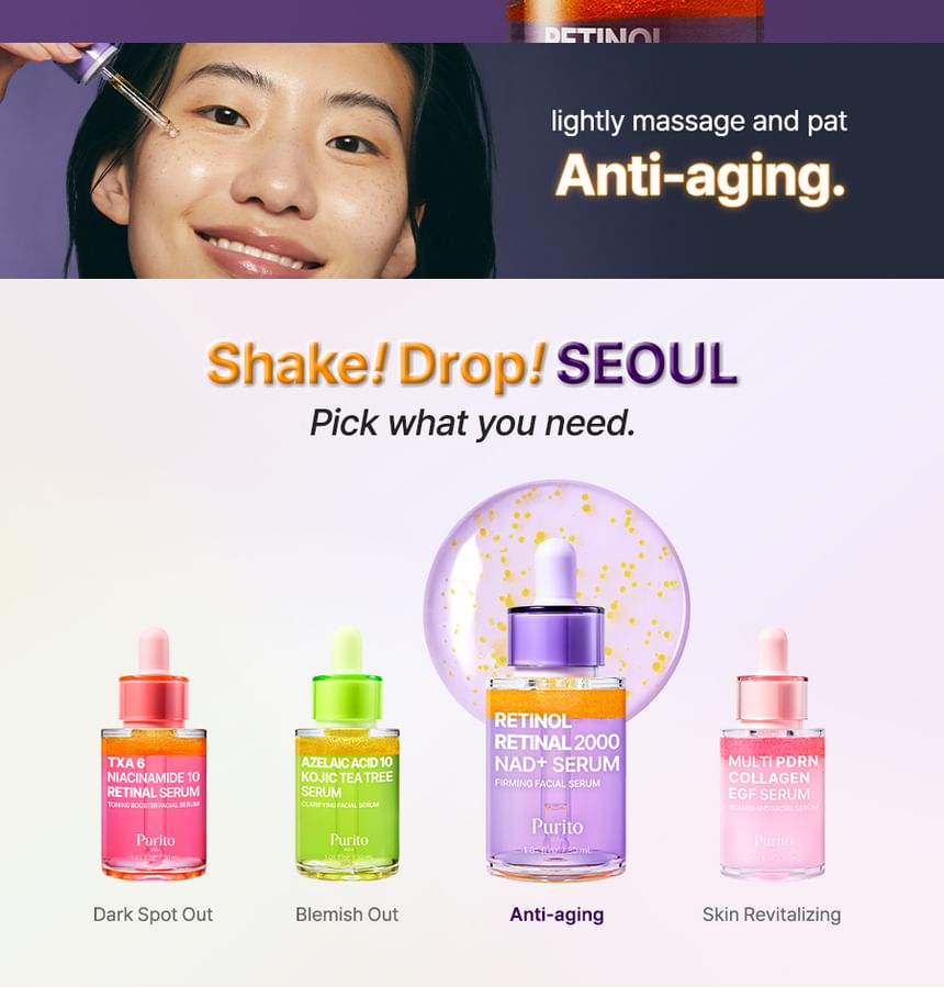 Purito SEOUL Retinol Retinal 2000 NAD+ Serum — 30 mL