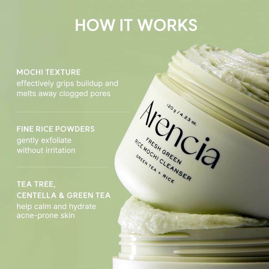 Arencia Fresh Green Rice Mochi Cleanser — 120 g