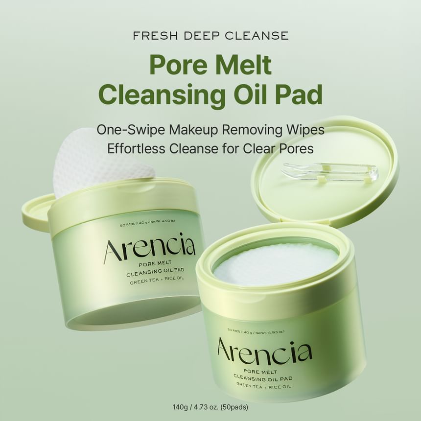 Arencia Pore Melt Cleansing Oil Pad — 50 Pads
