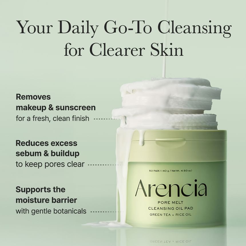 Arencia Pore Melt Cleansing Oil Pad — 50 Pads
