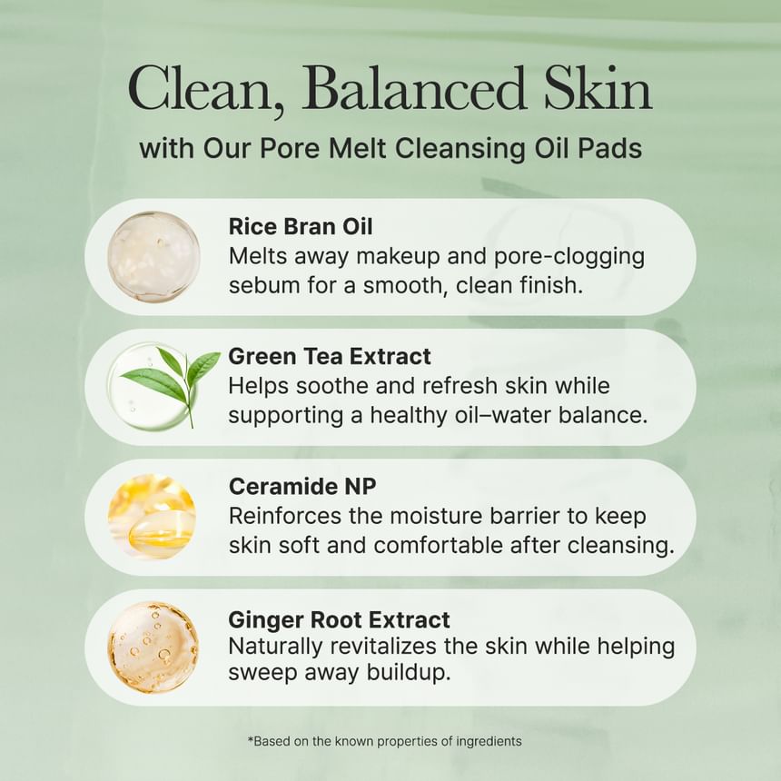 Arencia Pore Melt Cleansing Oil Pad — 50 Pads