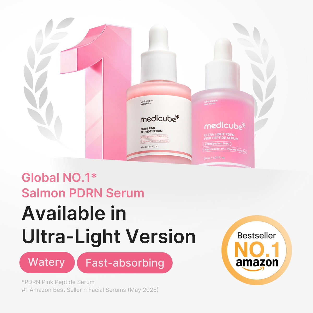 Medicube Ultra Light PDRN Pink Peptide Serum — 30 mL