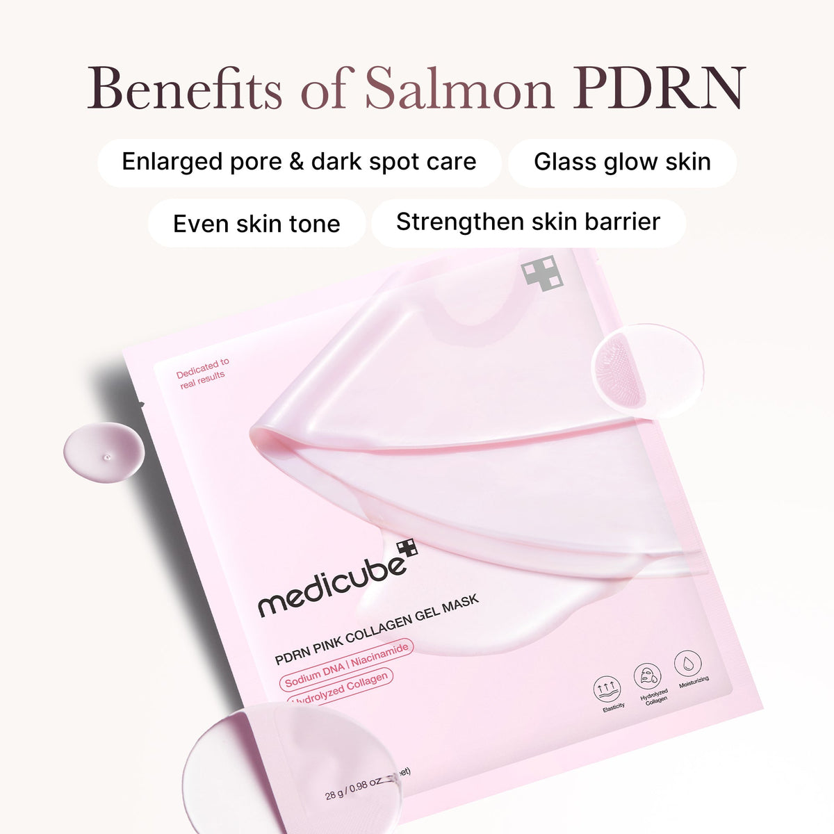 Medicube PDRN Pink Collagen Gel Mask Set — 4 Sheets