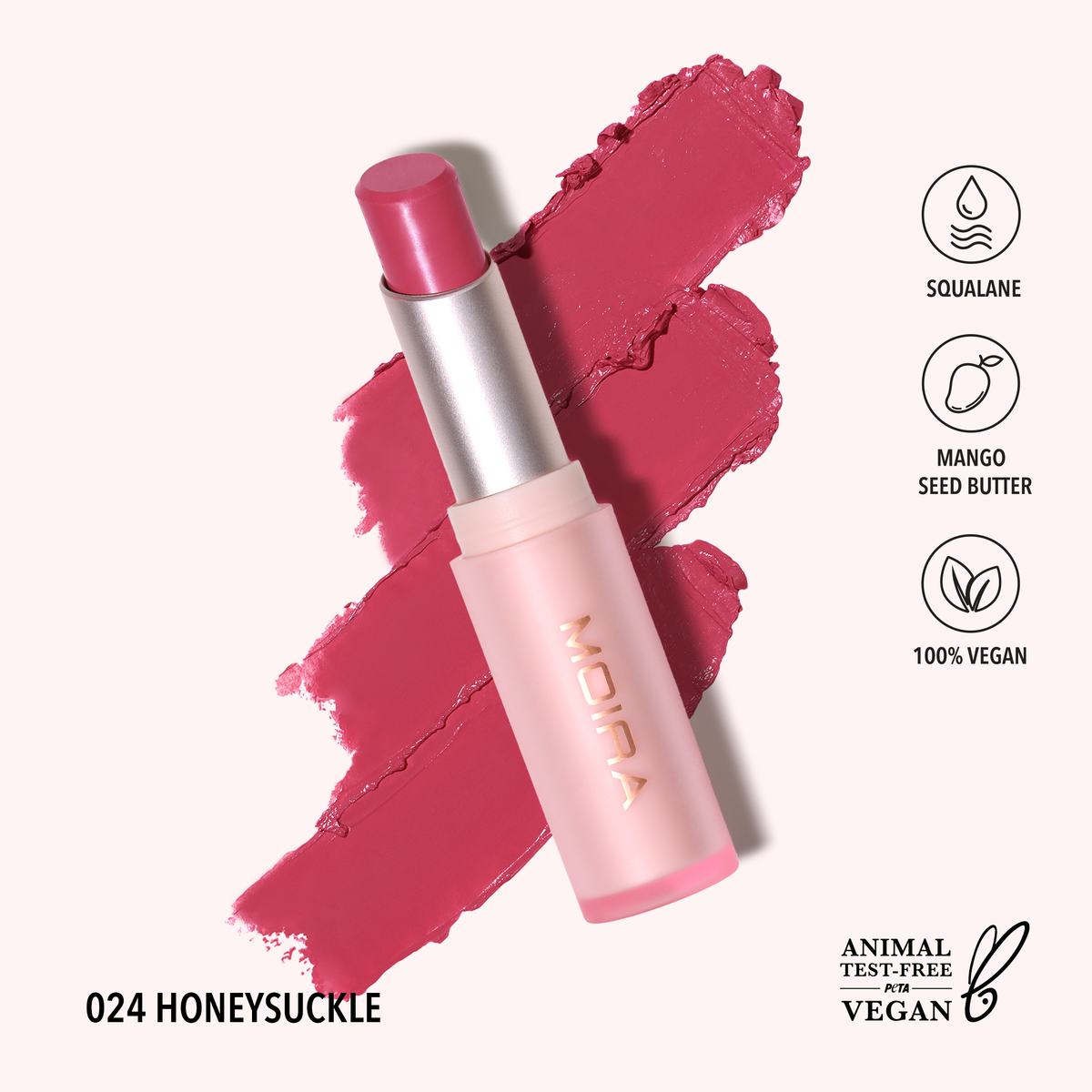 Moira Signature Lipstick - 014, Glowing Champagne