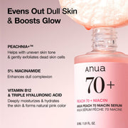 Anua US Ampoule/Serum 30ml Peach 70% Niacinamide Serum