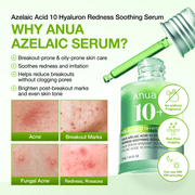 Anua US Ampoule/Serum Azelaic Acid 10 Hyaluron Redness Soothing Serum