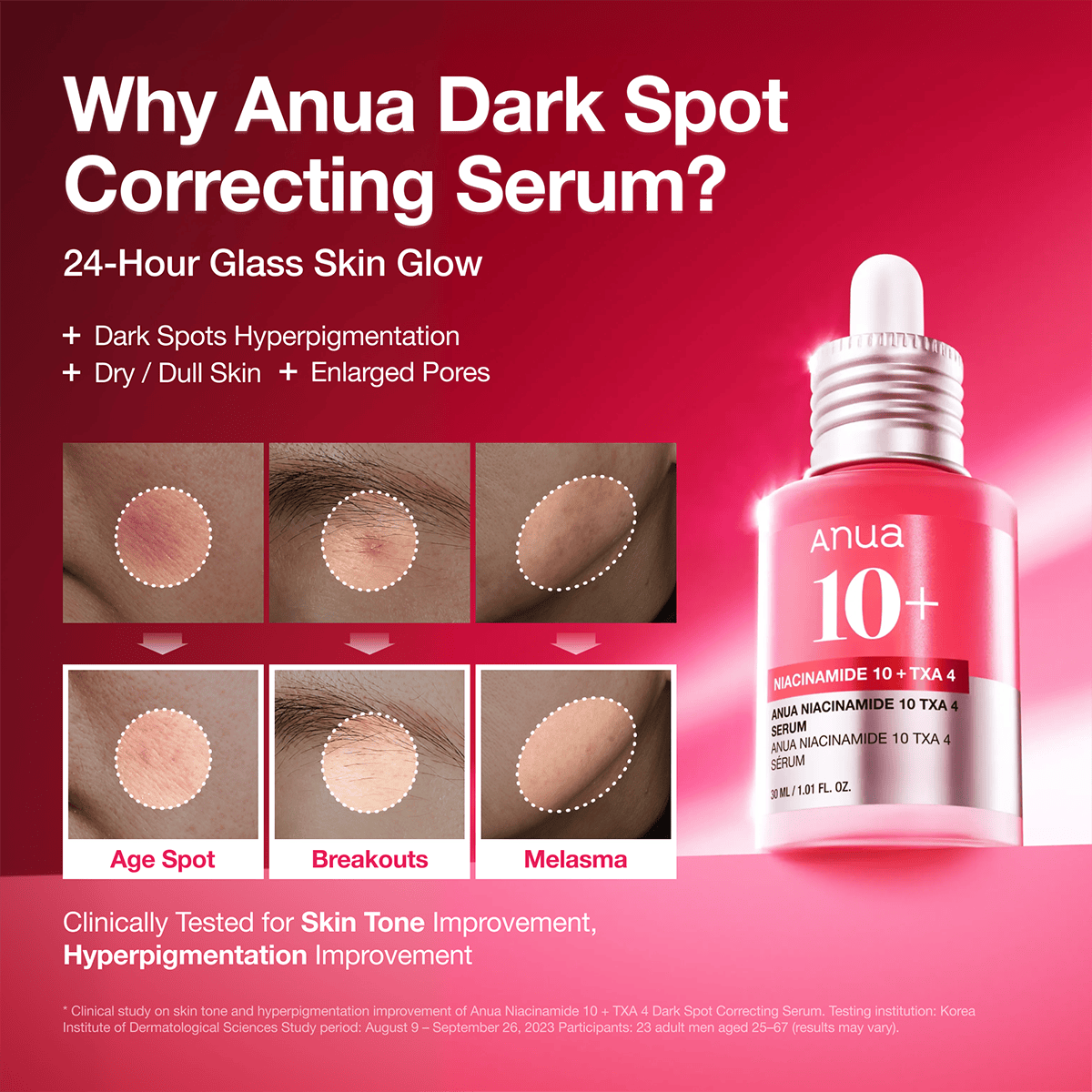Anua US Ampoule/Serum Niacinamide 10 TXA 4 Serum for Brightening and Dark Spots