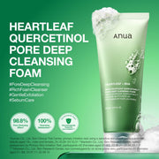 Anua US Cleanser Heartleaf Quercetinol Pore Deep Cleansing Foam